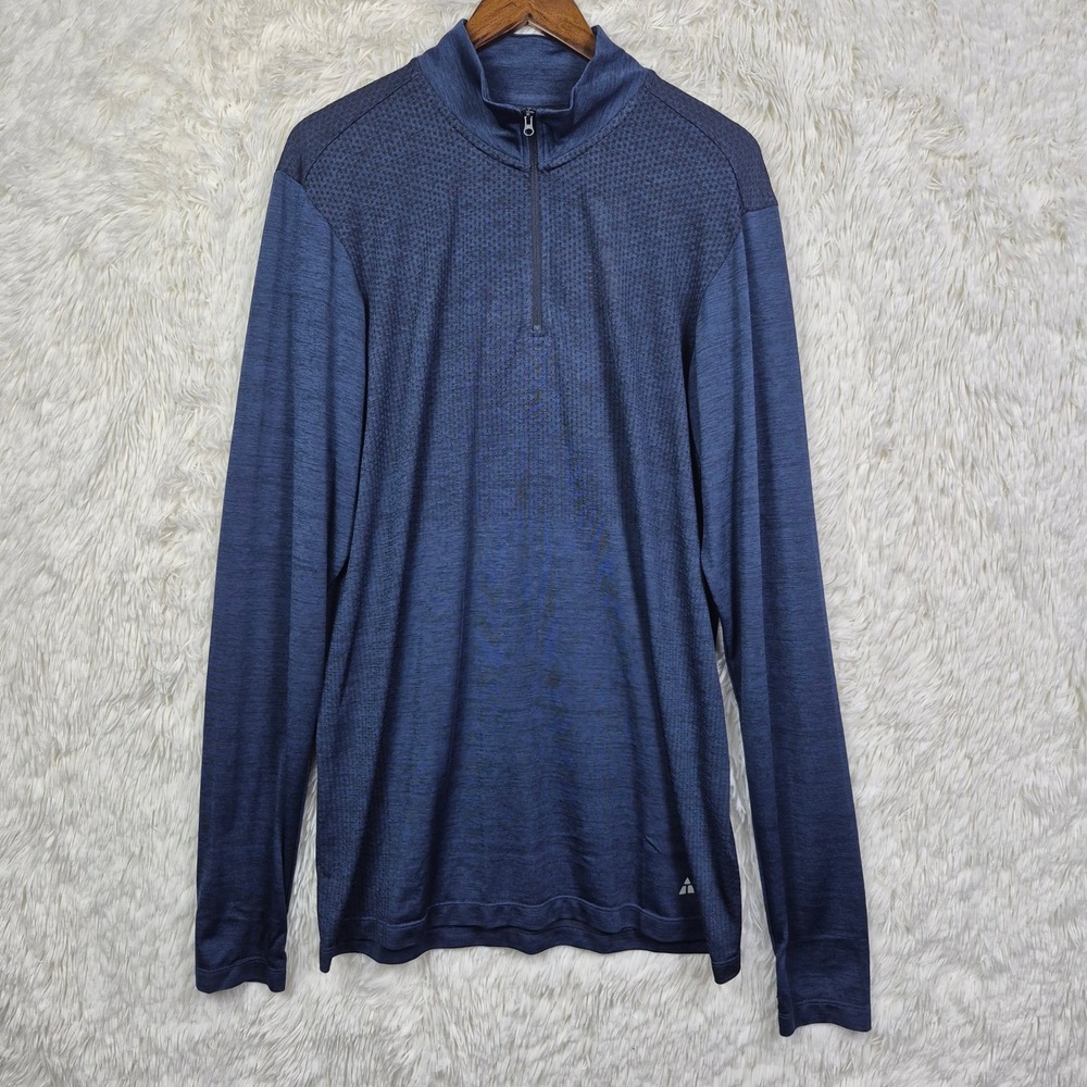 NWT‎ American Tall Mens Engineered Quarter-Zip Pullover Navy Blue LXT AM-TOP-LSQ